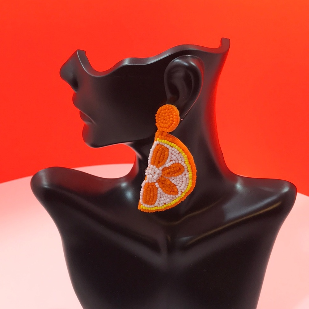 Orange Slices Dangle Earrings